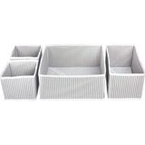 ALAS Gri Renkli 4'lü Çekmece Düzenleyici 20D x 30W x 20H cm Pratik Saklama Ürünü