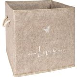 ALAS Keçe Raf Düzenleyici Sepet Katlanabilir Saklama Kutusu Baskılı Çok Amaçlı Kutu 30*30*30CM