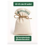 ALASEREN 10 ADET 10×15 CM NAKIŞLI HAM BEZ BEJ RENK KESE ÇOK AMAÇLI BEZ POŞET