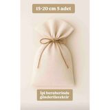 Alaseren 15×20 cm 5 Adet Ham Bez Natural Kese Bez Poşet