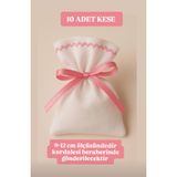 ALASEREN 9×12cm NAKIŞLI HAM BEZ KESE DÜĞÜN, NİŞAN,DAVET VB LAVANTA, SABUN, TAKI VS ÇOK AMAÇLI BEZ POŞET