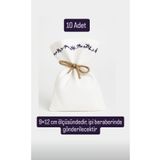 ALASEREN NAKIŞLI HAM BEZ KESE 9×12CM 10 ADET- DÜĞÜN,KINAGECESİ, MEVLÜD -ÇOK AMAÇLI BEZ KESE BEZ POŞET
