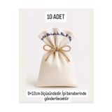 ALASEREN NAKIŞLI HAM BEZ NATURAL 9×12CM 10 ADET KESE DÜĞÜN,NİŞAN,KINAGECESİ ÇOK AMAÇLI BEZ KESE BEZ POŞET