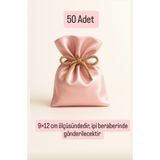 ALASEREN SATEN PUDRA RENK BEZ KESE 9×12 CM 50Li PAKET DÜĞÜN,NİŞAN TAKI,LAVANTA,KURUYEMİŞ BEZ POŞET
