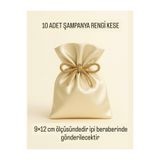 ALASEREN SATEN ŞAMPANYA RENGİ BEZ KESE 9×12 CM 10LU PAKET DÜĞÜN,NİŞAN TAKI,LAVANTA,KURUYEMİŞ BEZ POŞET
