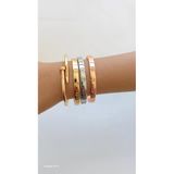 Alaşım Kartier Kelepçe Taşlı Gold Gümüş Rose Gold Çivi Bileklikler