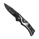 Alaska Katlanır Cep Çakısı - Karbon - SDR-001 - Leylek Motifli