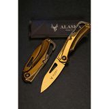 Alaska Mini Anahtarlık Çakı, SDR-1110A, 15,5 cm, Sarı