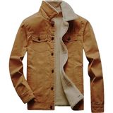 Alaska The Last Frontier Çocuk Kürklü Kot Mont Premium Denim - açık camel- - 15 Yaş