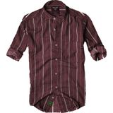Alaska The Last Frontier Slim Fit %100 Pamuk Kumaş Hakim Yaka Uzun Kol Gömlek--Bordo Çizgili-- - Çok Renkli