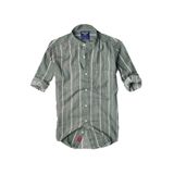 alaska the last frontier Slim Fit %100 Pamuk Kumaş Hakim Yaka Uzun Kol Gömlek-çizgili Haki-