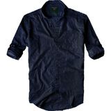 Alaska The Last Frontier Slim Fit %100 Pamuk Kumaş Hakim Yaka Uzun Kol Gömlek Koyu Lacivert-