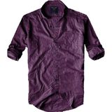Alaska The Last Frontier Slim Fit %100 Pamuk Kumaş Hakim Yaka Uzun Kol Gömlek Mor