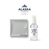 AlaskaEyewear Mikrofiber GÖZLÜK TEMİZLEME BEZİ VE SPREY SETİ