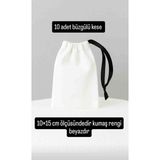 Alasmiel 10×15CM Büzgülü Ham Natural Bez Kese Düğün, Nişan,davet Vb Lavanta, Sabun, Takı Vs Çok Amaçlı Bez Poşet