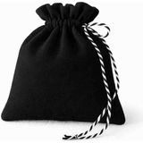 Alasmiel 20×20 cm Kadife Görünüm Petek Kumaş Çok Amaçlı Kese – Hediye, Takı, Bohça ve Saklama Kesesi - --Siyah