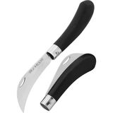 ALASTOR 2'li Set Paslanmaz Çelik Metal Eğri Bıçak + Şapkalı Aşı Bıçağı