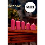 Alastor Büyük Mum Seti 5'Li Masa Mumu Kırmızı Mum 5'Li Mum Kalın Mum