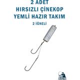 Alastor Çinekop Hazır Takımı Hırsızlı Çinekop Olta İğnesi Çinekop Yemli Hırsızlı İğne 2 İğneli