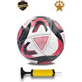 Alastor Futbol Topu Pompa Hediyeli Profesyonel Halı ve Çim Saha Futbol Topu Avantajlı Kaliteli Futbol Topu Dikişli Futbol Topu - Beyaz - Kırmızı - Siyah