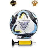 Alastor Futbol Topu Pompa Hediyeli Profesyonel Halı ve Çim Saha Futbol Topu Avantajlı Kaliteli Futbol Topu Dikişli Futbol Topu - Beyaz - Mavi - Siyah