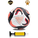 Alastor Futbol Topu Pompa Hediyeli Profesyonel Halı ve Çim Saha Futbol Topu Avantajlı Kaliteli Futbol Topu Dikişli Futbol Topu - Beyaz - Turuncu