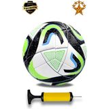 Alastor Futbol Topu Pompa Hediyeli Profesyonel Halı ve Çim Saha Futbol Topu Avantajlı Kaliteli Futbol Topu Dikişli Futbol Topu - Beyaz - Yeşil
