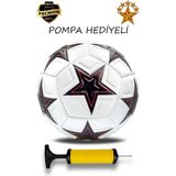 Alastor Futbol Topu Pompalı Dikişli Futbol Topu Sert Zemin Halı Saha Futbol Topu Pompa Hediyeli - Beyaz