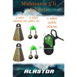 Alastor Muhteşem 5'li Balık Zil Seti Balık Zili Balık Alarmı Olta Olarmı Olta Zili Döküm Zil