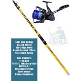 Alastor Olta Seti Malibu 390CM Olta Kamışu Surf Olta Seti YF10000 Olta Makinesi Boğaz Deniz Kıyı Olta Seti - Sarı