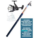 Alastor Olta Seti Olta Kamışı Metal Olta Makinesi Kıyı Tatlı Su Göl Deniz Olta Seti Maxus 350cm Olta Kamış