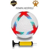 ALASTOR Profesyonel Futbol Topu Pompa Dikişli Futbol Topu Sert Zemin Halı Saha Futbol Topu - Kırmızı
