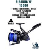 Alastor Surf Olta Makinesi Piranha Yf 10000 7 Bilyeli 16KG Drag Gücü - Mavi