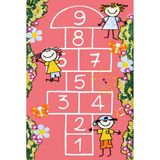 Alava Pembe Figürlü Modern Geometrik Etnik Desenli Boho Makinada Yıkanabilir Hafif Hav Toz Vermez Leke Tutmaz Kaymaz Taban Dijital Makine Baskı Halı Oturma Odası Salon Yolluk Koridor Mutfak Halısı