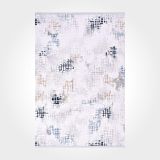 Alayah Gri Soyut Modern Geometrik Etnik Desenli Boho Makinada Yıkanabilir Hafif Hav Toz Vermez Leke Tutmaz Kaymaz Taban Dijital Makine Baskı Halı Oturma Odası Salon Yolluk Koridor Mutfak Halısı