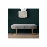 Alaylı Mobilya Koltuk Döşeme Oval Bench (1 ADET) Baby Face Kumaş - Dekoratif Bench - Metal Ayak
