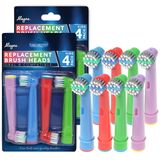 Alayna Oral B Braun Elektrikli Diş Fırçası için Yedek Diş Fırçası Başlıkları - 8 Paket Çocuk Renkli Fırça Başlıkları Oralb ile Uyumlu, Yumuşak Kıllar, Küçük Başlar, Pro 1000, Triumph, Clean, io, Cross+ More