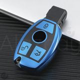 Alazpay Mercedes A B C E S G Serisi Gl Gla Glc Cla Cls Amg Parlak Tpu Anahtar Kılıfı - Mavi