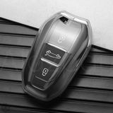 Alazpay Peugeot 208 308 508 3008 5008 & Opel & Citroen & Toyota & Ds Uyumlu Şeffaf Tpu Anahtar Kılıfı (Sustasız) (1 Adet) - Beyaz