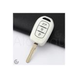 Alazpay Renault Clio Megane Captur Laguna Dacia Duster Sandero Stepway Logan TPU Anahtar Kılıfı (BYZ Gümüş)