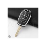 Alazpay Renault Clio Megane Captur Laguna Dacia Duster Sandero Stepway Logan TPU Anahtar Kılıfı (SYH Gümüş)