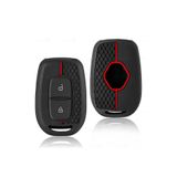 Alazpay Renault Clio Megane Scenic Twingo Laguna Dacia Duster Dokker Logan Silikon Desenli Anahtar Kılıfı (Kırmızı)