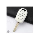Alazpay Renault Clio Megane Scenic Twingo Laguna Dacia Duster Dokker Logan TPU Anahtar Kılıfı (BYZ Gümüş)
