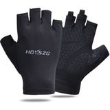 Alazpay Terletmeyen Yarım Parmak Yoga Fitness Bisiklet Outdoor Spor Eldiven Siyah
