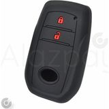 Alazpay Toyota Corolla Cross Yaris Cross Ch-R Hilux Uyumlu Silikon Anahtar Kılıfı - Siyah - Kırmızı
