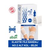 Alban Elastik File Bandaj, No:2 Alt Kol ve Bilek, Esnetince 25m'ye Kadar Uzayan Tübüler Net Bandaj