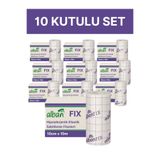 Alban FİX Elastik Sabitleme Bandı 10cm x 10m, 10 Kutulu Set. Elastik Non-Woven Medikal Flaster