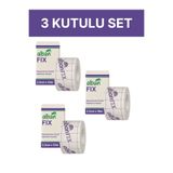 Alban FİX Elastik Sabitleme Bandı 2,5cm x 10m, 3 Kutulu Set. Elastik Non-Woven Medikal Flaster
