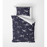 Alban Home Genç Çocuk Desen Mikro Saten 3D Dijital Baskı Tek Kişilik Nevresim Takımı Bird - Renkli - 160 x 220 cm