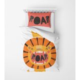 Alban Home Genç Çocuk Desen Mikro Saten 3D Dijital Baskı Tek Kişilik Nevresim Takımı Roar - Renkli - 160 x 220 cm
